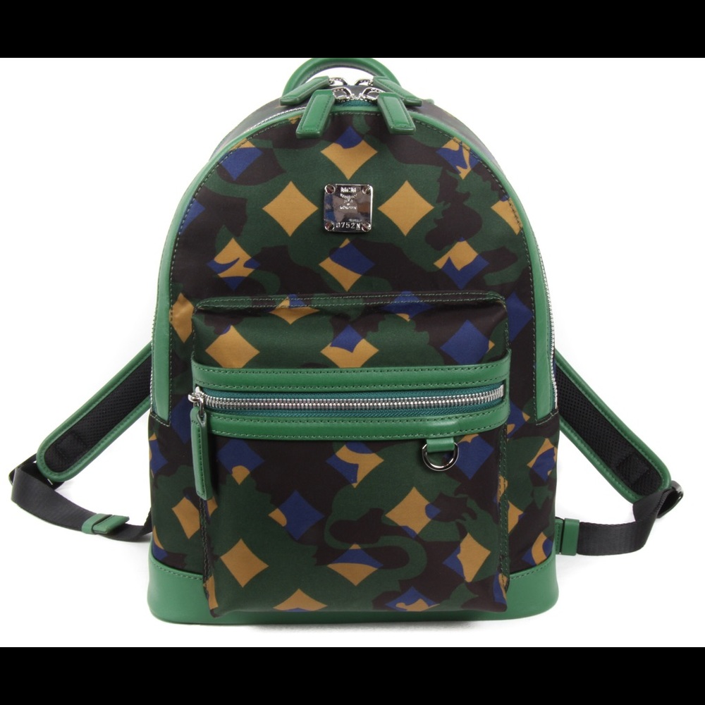 NEW MCM Dieter Lion Stark Small Nylon Backpack